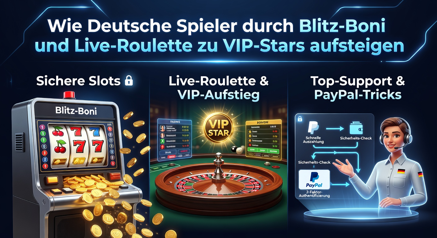 Deutsche Spieler genießen Blitz-Boni und Live-Roulette-Sitzungen in einem modernen Online-Casino, auf dem Weg zum VIP-Status